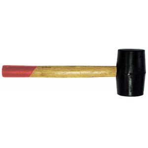 Киянка резиновая 300г, деревянная ручка, Политех