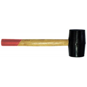 Киянка резиновая 600г, деревянная ручка Политех