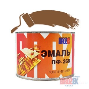 Эмаль ПФ-266, BROZEX, 1,9 кг (золотисто-коричневый)