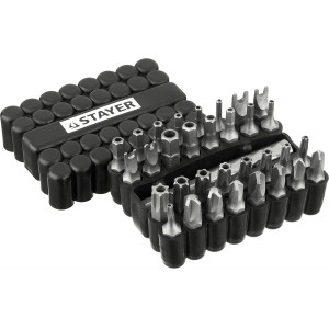Набор бит 33 шт с магн.адаптером, STAYER