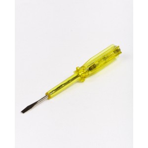 Отвертка индикатор 100-500В, 190мм, желтая ручка