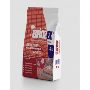 Кладочная смесь жаростойкая ОГНЕУПОР KF-22, BROZEX, 4,0 кг