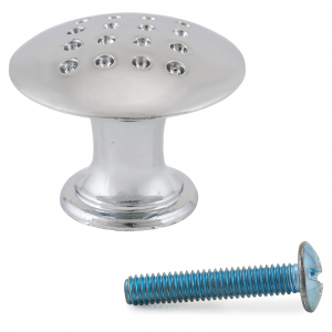 Ручка-кнопка мебельная, хром ф30мм 507