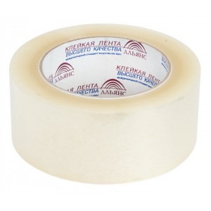 Лента клейкая 48х100Y, d.m.95 прозрачная, Альянс