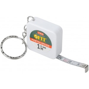 Рулетка-брелок 1м х 6мм, белая квадратная