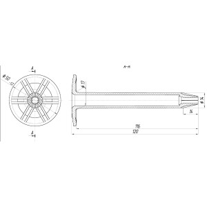Втулка кровельная 150 мм (450 шт./уп.)