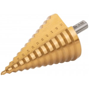 Сверло по металлу ступенчатое 4,0-52,0мм, HSS, 13 ступеней, MOS