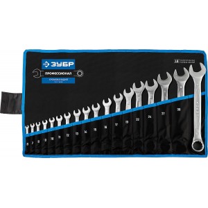Набор комбинированных гаечных ключей 18 шт, 6 - 32 мм,Зубр (27087-H18)