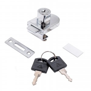 Замок без сверления 806 хром на 1 стекло