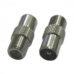 Переход ТВ-штекер F-гнездо (латунь)