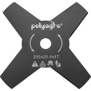 Диск д/триммера 255х25,4х1,4 4 лопасти Pollyagro