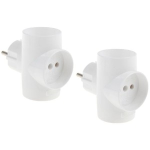 Разветвитель сетев(тройник) 3 гнезда б/з, белый