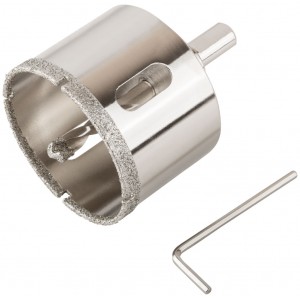 Коронка алмаз. по керамике и керамограниту с центр.сверлом, 60х70мм, FIT