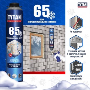 Пена монтажная проф. зимняя (-20) TYTAN Professional 65 750мл