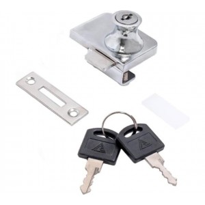 Замок без сверления 805 хром на 2 стекла