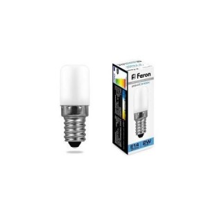 Лампа светодиодная 2вт Е14 дневной для холодильников Feron