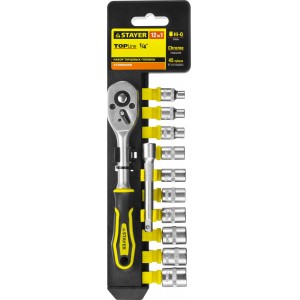 Набор торцовых головок 12 предм., (1/4″),STAYER RSS 28S