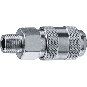 Муфта универс. быстросъемная ("папа"), внешн. резьба 1/4, Зубр