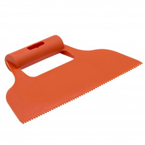 Шпатель для клея пластмассовый, зубчатый 230мм