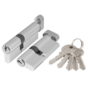 Цилиндров.механизм с верт.AX102/70мм(30+10+30)СР(хром)5кл