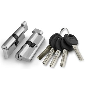 Цилиндров.механизм A202/60мм(25+10+25)SN(никель) с вертушкой